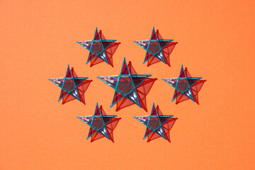 Lanterns seamless pattern with star shape