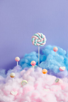 Sweet lollipop candy world