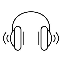 Obraz premium Engineer headphones icon, outline style