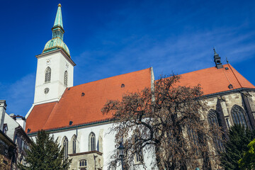 St Martin Cathedral in historic part of Bratislava city, Slovakia