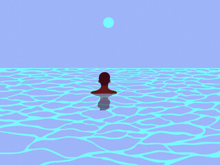 Man in the sea
