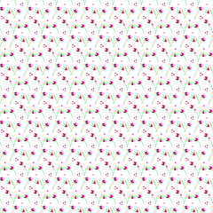 Seamless pattern with small bright berries on a light background.Geometric modern print.Vector illustration.