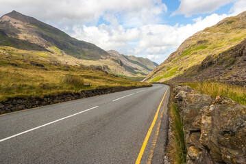 Road in the mountains, Wales