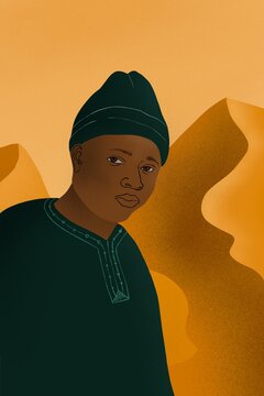 African Man Digital Illustration