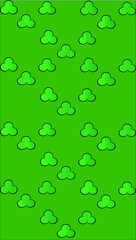 Pattern with the image of Shamrock-clover. It symbolizes unity, balance.