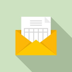Tax mail icon, flat style