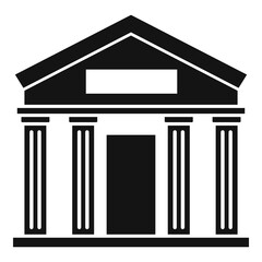 Tax building icon, simple style