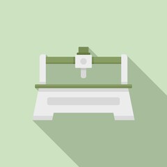 Milling machine tool icon, flat style