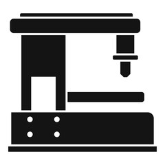 Cnc milling machine icon, simple style