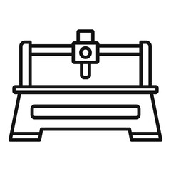 Milling machine tool icon, outline style
