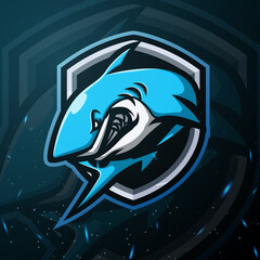 Shark mascot esport logo design © Mr.Kodok