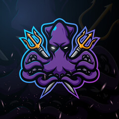 Octopus mascot esport logo design © Mr.Kodok