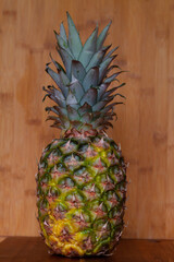 pineapple on a wooden table