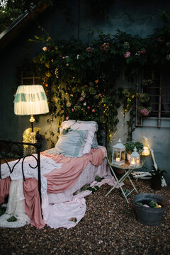 Romantic night scenery outside