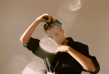 tylish man dressed in black