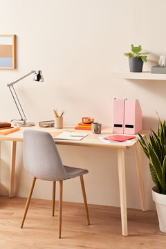 Interior of cozy home office