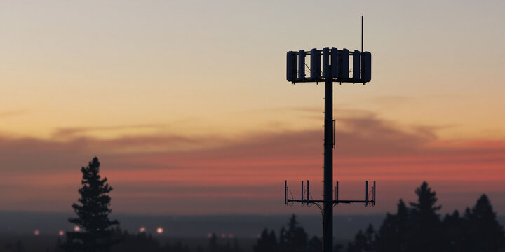 Cell Phone Tower at Sunset