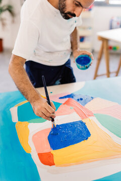 An artist in his studio