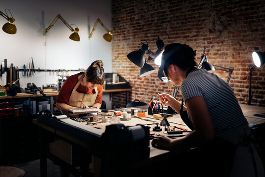 Coworkers in Artisan Workshop