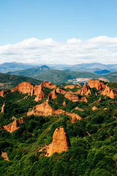 Las Medulas, Leon landscape. Ancient roman gold mine