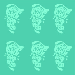 Vector typography design wit h pizza theme