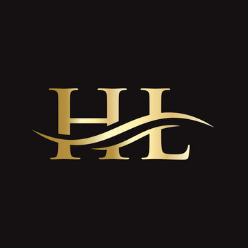 Initial linked letter HL logo design. Modern letter HL logo design vector with modern trendy