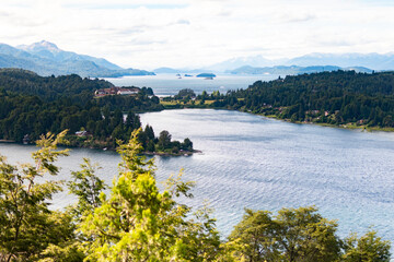 lake and mountains