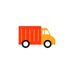 Delivery shopping icon in color icon, isolated on white background 