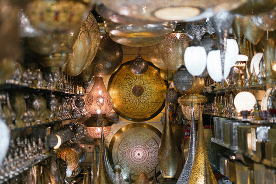 Moroccan Lamp In A Market