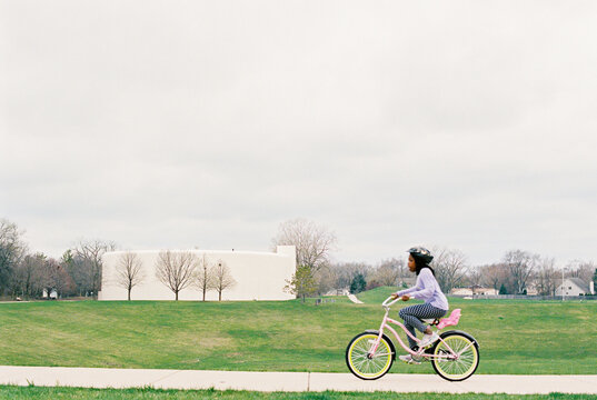 Black Girl Riding Her Bike