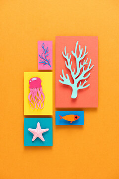 Picture frames for wall - sea creatures picture