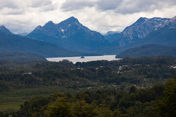 lake and mountains
