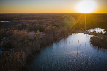 Aerial of Manasquan Reservoir 