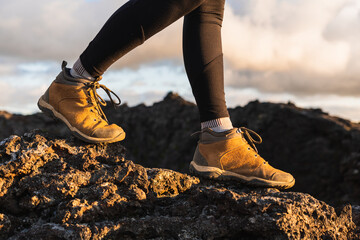 Closeup on mountain shoes