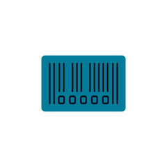 
Barcode icon, qr code scanner icon in color icon, isolated on white background 
