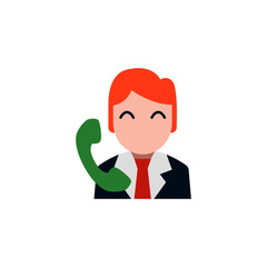 Customer care shop icon in color icon, isolated on white background 