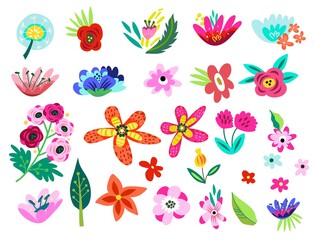 Lovely Vector Set of floral elements. 