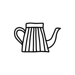 Watering can sketch icon for web, mobile and infographics. Hand drawn vector isolated on white