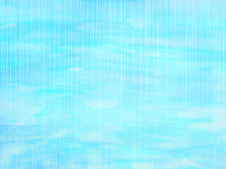 雨模様と明るい水色背景 天気雨 Wall Mural Wallpaper Murals 桜 マチ