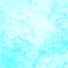 正方形　雨模様と水色の紫陽花みたいな背景