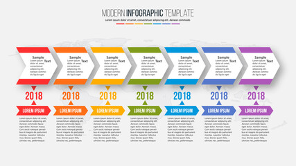 Timeline arrows Infographics. Business template .Vector illustration