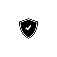 Shield with check mark icon vector for computer, web and mobile apps 