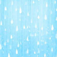 雨模様と明るい水色背景 天気雨 Wall Mural Wallpaper Murals 桜 マチ