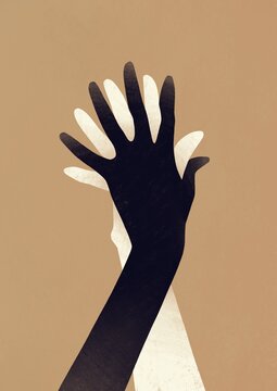 Holding Hands illustration