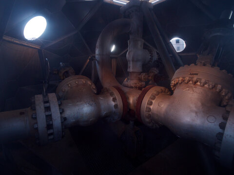 Hellisheidi ON geothermal power plant, Iceland - volcanic steam for heat and electric energy, interior
