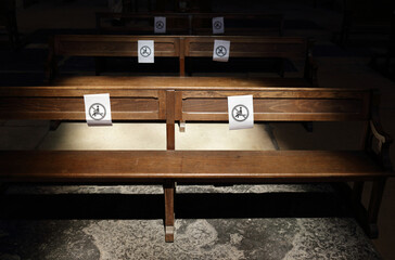 Social distancing in church