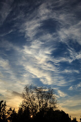 Fototapeta na wymiar USA, Oregon, Keizer, sunset sky.