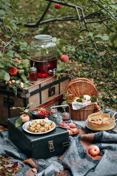 Festive autumn picnic.