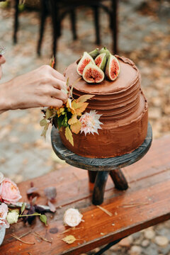 Festive autumn dessert table.