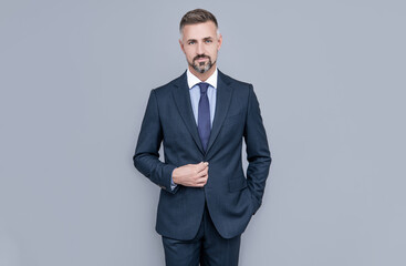 confident businessman man in businesslike suit, boss